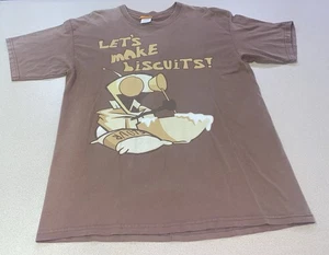 Vintage Invader Zim Lets Make Biscuits Shirt Large 20x29.5 Nickelodeon *Blemish - Picture 1 of 13
