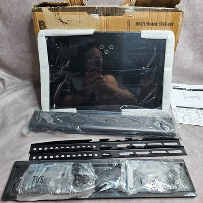 BONTEC Universal TV Stand 24–60" LCD LED TVs Height Adjustable Glass Base - Image 1 of 4