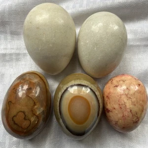 5 Vintage Marmor ??? Stein ??? Eier Preisvorschlag gesucht!! - Bild 1 von 24
