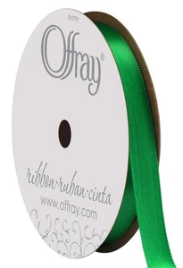 Smaragdgrün 3 8 Zoll einseitiges Satinband Borte 6 Yards für Handwerk und G... - Bild 1 von 3