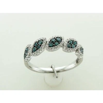 Anillo banda cóctel Le Vian oro blanco 14K G-H VS2 diamantes azules 0,52 quilates talla 7 Foto 1 de 4