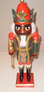 Vintage 15" Afroamerikanischer Nussknacker König viel Glitzer, MMII MFG KEINE MÄNGEL - Bild 1 von 2