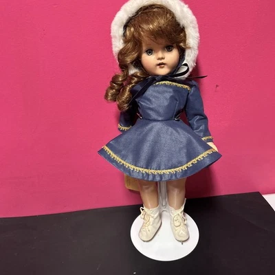 ¡COMO NUEVO! "Muñeca de plástico duro vintage de 15"" ojos parpadeantes dientes" Foto 1 de 4