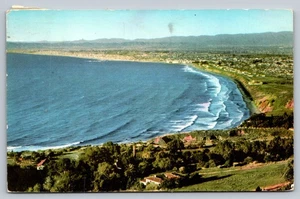 Vintage Los Angeles County West Coast Beaches Aerial Postcard 1957 - Picture 1 of 2