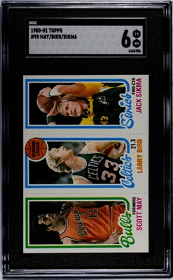 1980-81 Topps #98 May/Bird/Sikma (SGC 6) - Image 1 of 2