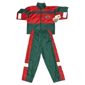 Vintage 90s NHL, Minnesota wild Children’s Track Jump Suit Combo Sz 6 - Picture 1 of 15