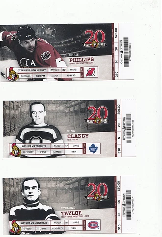 OTTAWA SENATORS VS NEW JERSEY DEVILS FULL TICKET STUB CHRIS PHILLIPS 3/20/12 Cover