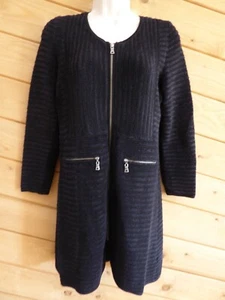 Nic + Zoe PM Black Dusk to Dawn Sweater Zip Jacket Long Sleeve Size Petite M  - Picture 1 of 7