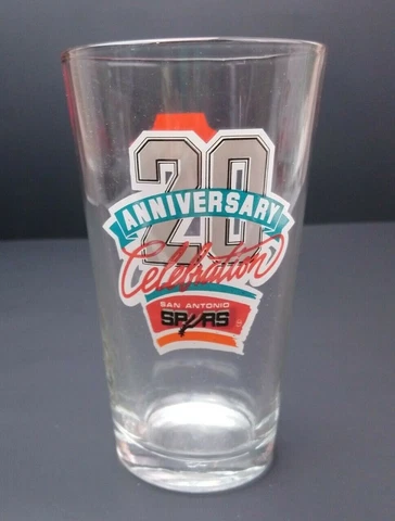 San Antonio Spurs Vintage 20th Anniversary Fiesta Color Pizza Hut Beer Glass Cover