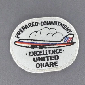 Preparato Commitment Excellence United OHare Airplane 3 3/4"" x 3"" patch - Foto 1 di 2