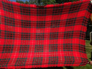 Christmas Plaid Tablecloth Fringe Red Green Gold Classic Farmhouse Tartan Style - Picture 1 of 3