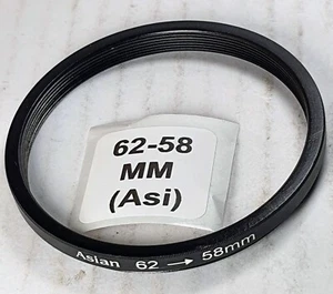 62-58mm Step-Down Stepping Lens Filter Hood Adapter Ring 62mm-58mm 62mm-58 62-58 - Picture 1 of 6