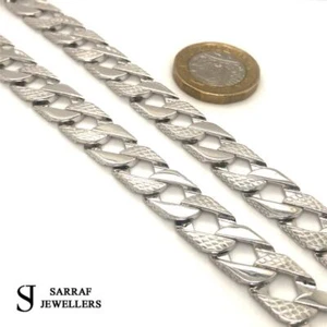 925 Sterling Solid Silver 10mm Heavy Mens Cast Chain Necklace 20" 22" 24" 28" - Picture 1 of 6
