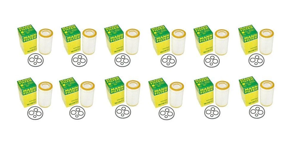 Mann 12 件套发动机机油过滤器适用于克莱斯勒道奇 Freightliner 梅赛德斯奔驰 — 第 1/1 张图片