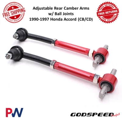 Godspeed Adjustable Rear Camber Arms w/ Ball Joints For 90-97 Honda Accord CB/CD - Image 1 of 4