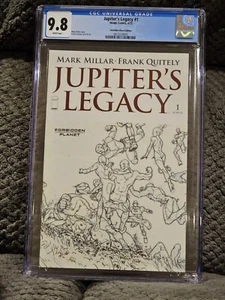 BOCETO PLANETA PROHIBIDO JUPITER'S LEGACY #1 CGC 9.8 BLANCO Y NEGRO G QUITELY Millar Netflix - Imagen 1 de 3