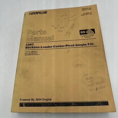 Caterpillar 426C Backhoe-Loader-Center-Pivot-Single-Tilt Parts Manual - Image 1 of 4