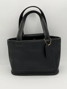 Coach Mini Handtasche Vintage 1990er schwarz Leder doppelte Griffe 9 x 6 x 4 SELTEN 9308 - Bild 1 von 6