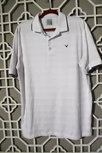 Camisa Polo Callaway Para Hombre L Blanca Golf Golf Rendimiento Ligera Exterior - Imagen 1 de 13