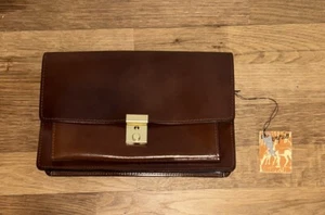 Carpio Clutch Handtasche Braun Leder Made In Spain Neu mit Etikett - Bild 1 von 3