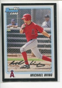 2010 Bowman Prospects Black Michael Wing BP86 Arizona Diamondbacks