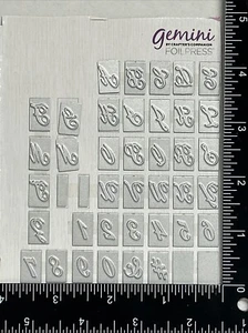 Géminis Monograma Troquel Escritura Tradicional Alfabeto 42 Piezas Plateado - Imagen 1 de 5
