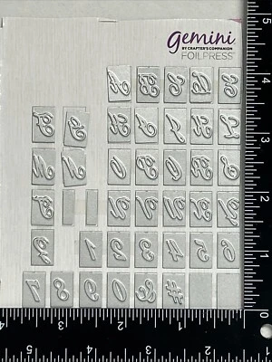 Gemini Monogram Die Traditional Script Alphabet 42 Pcs Silver - Image 1 of 4