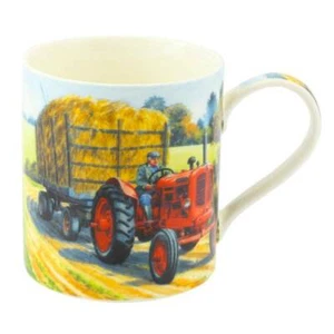 Nuffield Vintage Tractor and Hay Trailer Mug - Picture 1 of 1