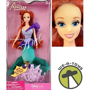 Disney Store Exclusive Enchanted Princess Ariel Doll and Crown NRFB