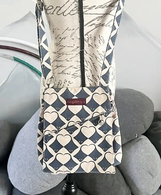 Bolso Bandolera Mensajero Pequeño de Lona Bungalow 360 Cartera Retirado Estampado de Raya Foto 1 de 4