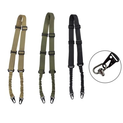 Tactical 2 Point Rifle Gun Sling with Quick Release Buckle Bungee Safety Belt - Image 1 of 4