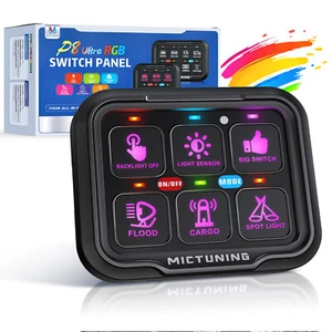 6 Gang Switch Panel Auxiliary Circuit Control Relay System Pickup 12V 24V Marine - Bild 1 von 24