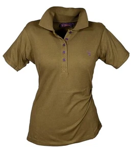 HUBERTUS Mujer Polo PIQUÉ - Algodón - Caqui - Imagen 1 de 1