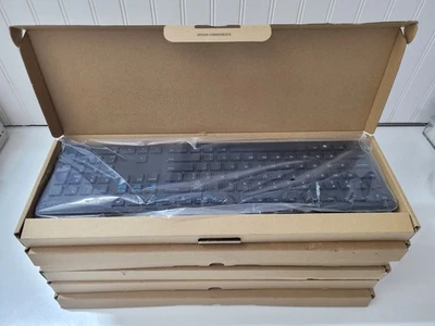 Lot! (6) NEW OEM Dell KB216-BK-US USB Wired Keyboard Black - Image 1 of 3