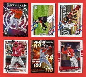 Juan Soto 6-Card Lot – Nationals, Padres, Mets – MLB Superstar – Topps & Panini - Picture 1 of 2