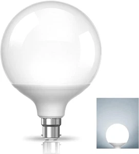 TobeBright Lampadina LED Rotonda B22 20W 1500Lm Non Dim 6000K Bianco Freddo - Foto 1 di 10
