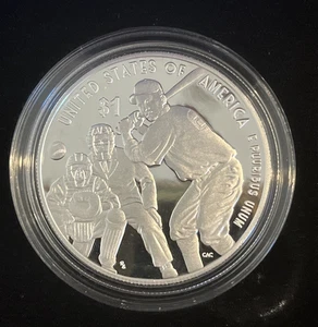 2022 Negro Leagues Baseball Silver Proof Dollar .999% Silver Box and Papers - Picture 1 of 2