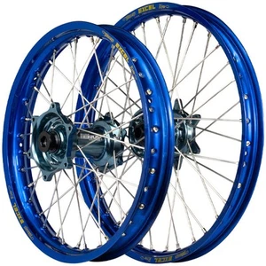 Husqvarna FC 450 2016-2022 Envy/Excel Wheelset Pair 21/19 Blue Rims Titan Hubs - Picture 1 of 5
