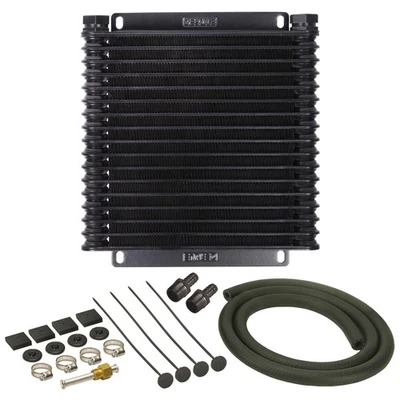 Derale 17 Row 9000 Series Aluminum Plate and Fin Transmission Cooler Kit 13614 Foto 1 de 4