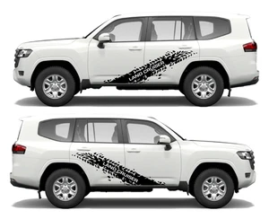 Fits Toyota LandCruiser Tyre Track Decal Both Sides Premium Vinyl Graphics - Picture 1 of 7