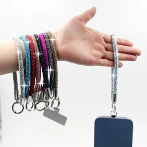 Bling Bling Phone Wrist Straps Diamond Crystal Keychain Phone Accessories - Photo 1 sur 21