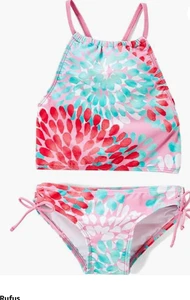 Kanu Surf Girls Halter Tankini 2-Piece Swimsuit Multicolor Size 14 1764 - Picture 1 of 2