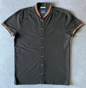 SCOTCH & SODA Polo/camicia uomo m/m piquet nero Tg.M - VINTAGE - Imagen 1 de 9