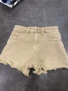 Gap Beige Denim Ski High Shorts Size 10 Girls - Picture 1 of 5