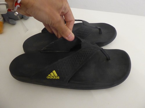 Adidas Slides Infradito Nero Sandali da Piscina in Gomma Imbottita UK 5