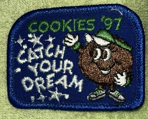 Vtg 1997 Girl Scout Cookies Catch Your Dream Patch - Picture 1 of 4