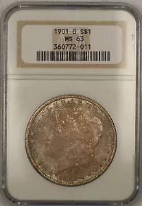 1901-O Morgan Silver Dollar $1 Coin NGC MS-63 Toned (13) - Picture 1 of 2