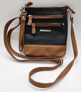 STONE & CO Black and Tan Crossbody Purse Handbag - Picture 1 of 11