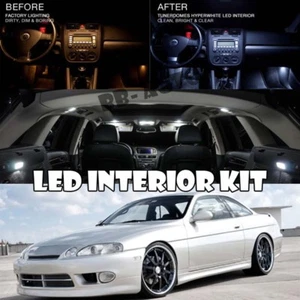 For 91-00 Toyota Lexus SC300 Interior Xenon HID White LED Bulb Light Kit Qty=11 - Picture 1 of 1