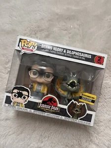 Películas Parque Jurásico Funko Pop Dennis Nedry Dilophosaurus EE Exclusivo Abovedado - Imagen 1 de 3